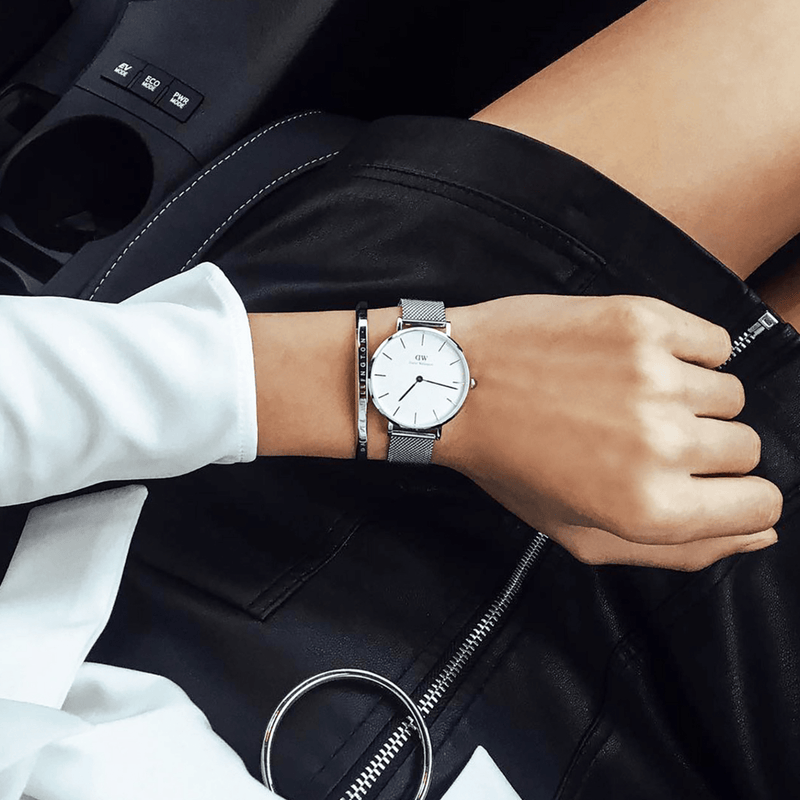 Daniel Wellington Petite 36mm Sterling White Dial Watch DW00100306