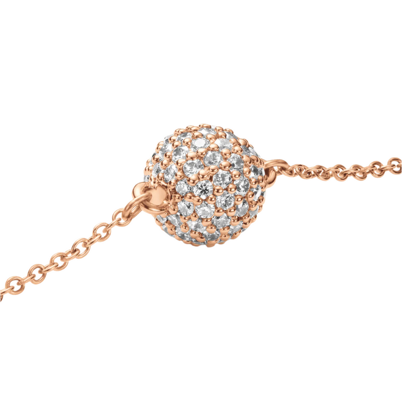 Daniel Wellington Pavé Crystal Pendant Rose Gold Bracelet DW00400626