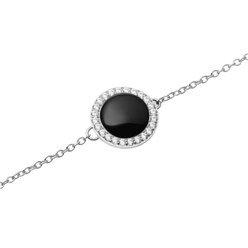 Daniel Wellington Audrey Black Agathe Silver Bracelet DW00401438