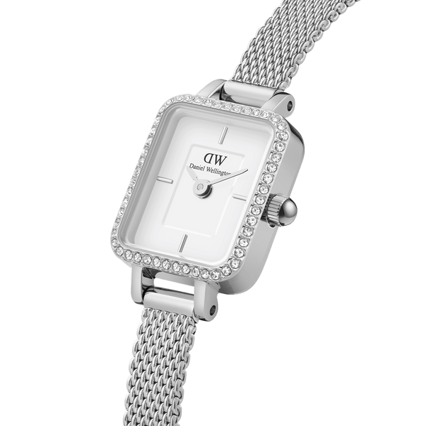 Daniel Wellington Quadro Mini Lumine Bezel Silver Watch DW00100732