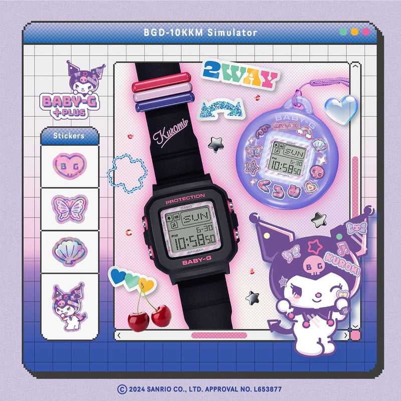 Baby G Kuromi Collaboration Black Resin Band Watch BGD10KKM-1D
