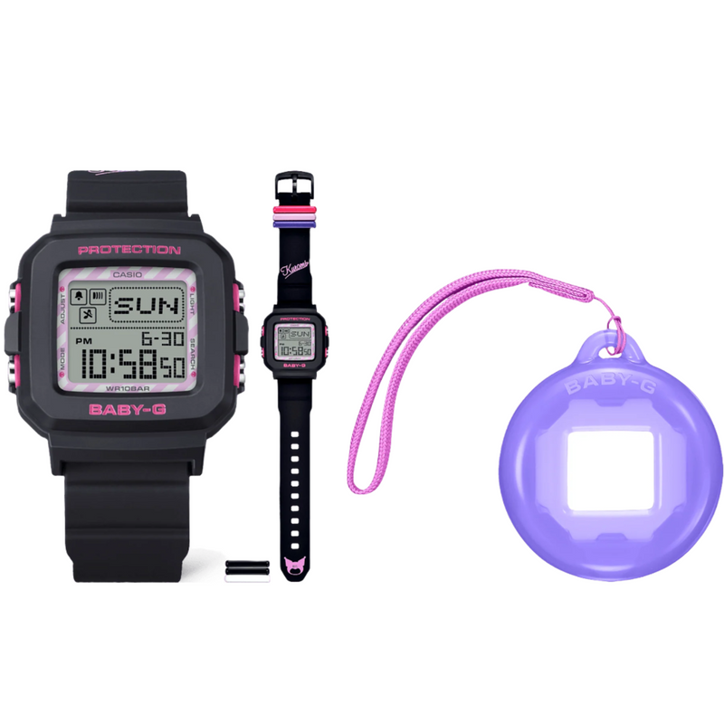 Baby G Kuromi Collaboration Black Resin Band Watch BGD10KKM-1D