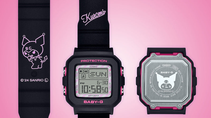 Baby G Kuromi Collaboration Black Resin Band Watch BGD10KKM-1D