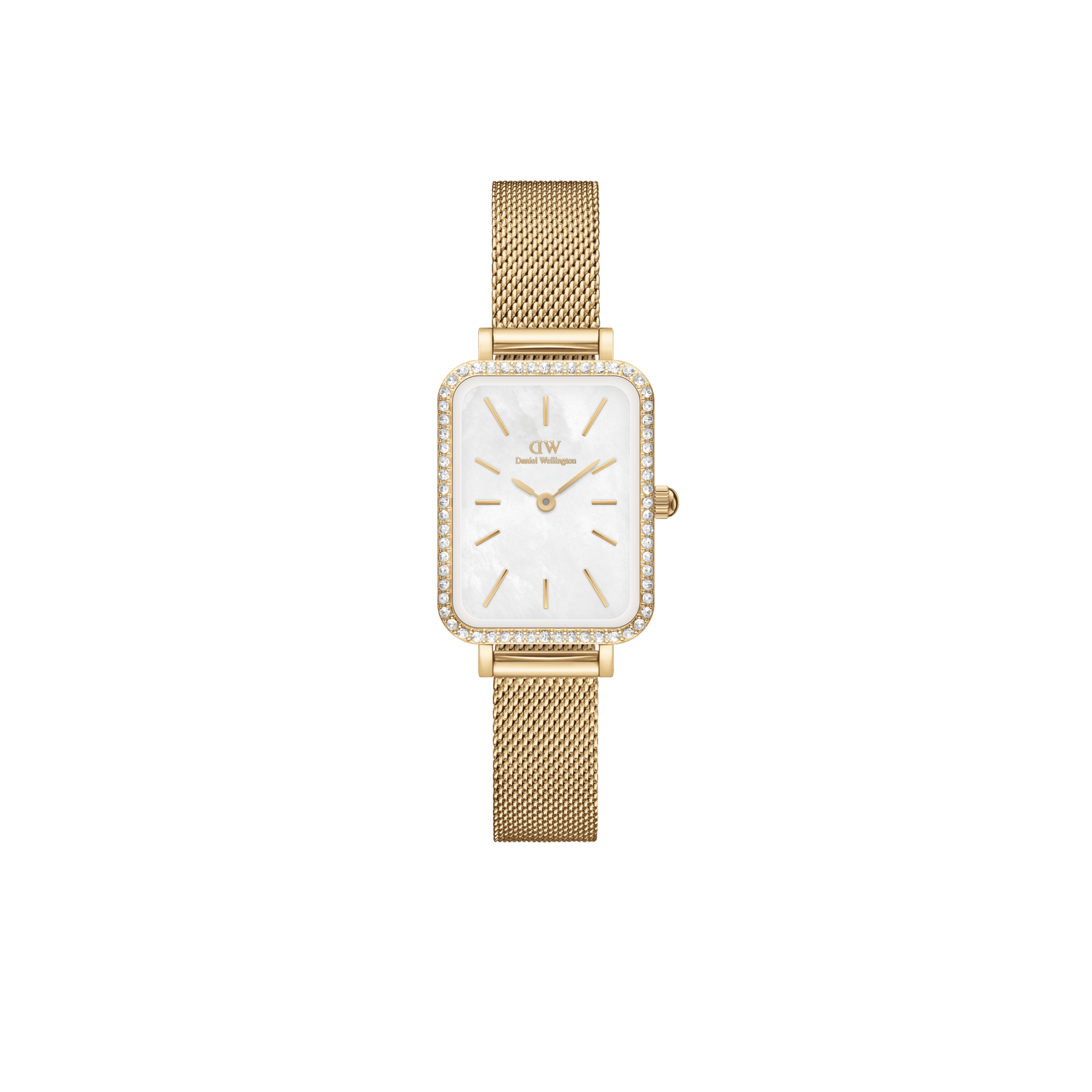 Daniel Wellington Quadro 20X26 Bezel Mesh White MOP Watch DW00100668