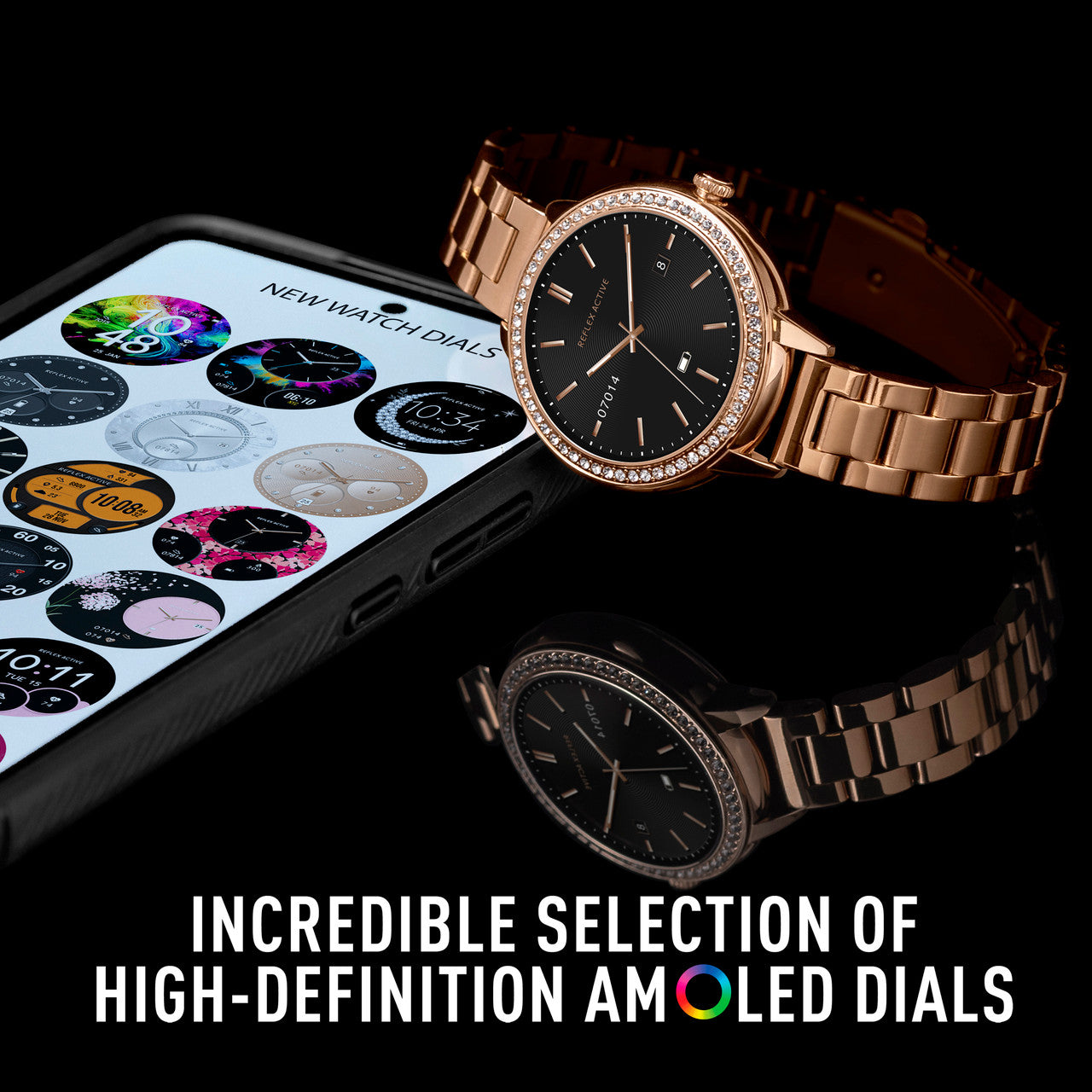 Reflex Active SERIES 41 AMOLED Rose Gold Bracelet Smart Watch RA41-4096