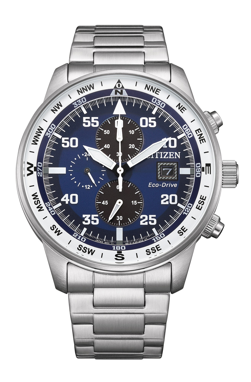 Citizen Eco-Drive Chronograph Blue Dial Stainless Steel CA0880-58L
