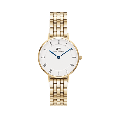 Daniel Wellington Petite Roman Numerals 5-Link Gold Watch DW00100682