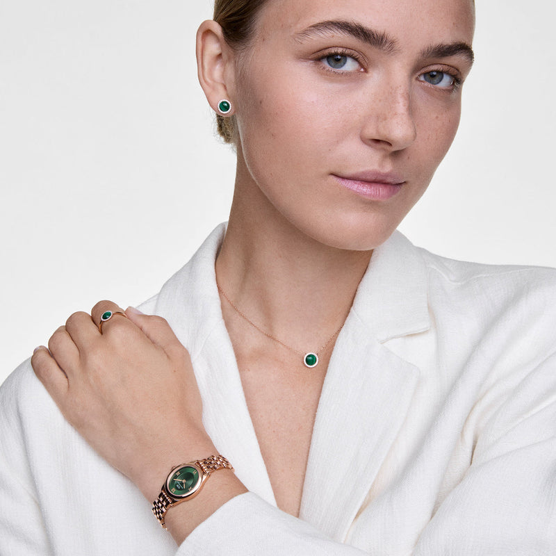 Daniel Wellington Audrey Malachite Gold Earrings DW00401407