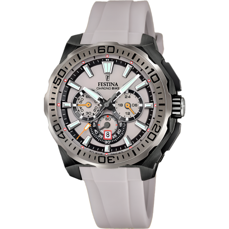 Festina Chrono Bike Grey Rubber Strap Watch f20726/1