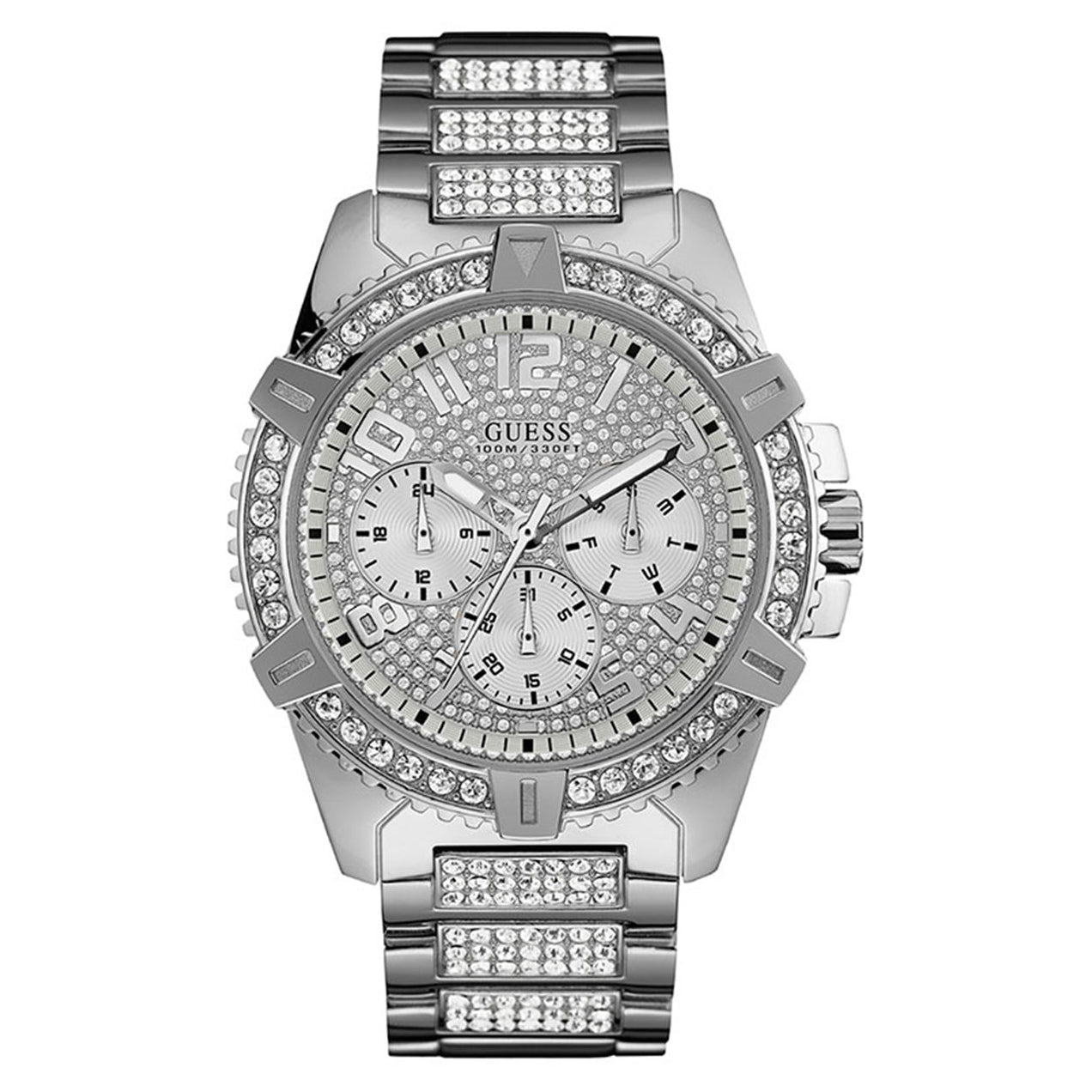 Guess Frontier W0799G1 silver dial watch