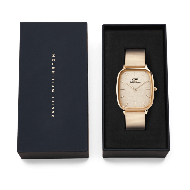 Daniel Wellington Marlon Melrose Wire Vintage Linen Pattern Dial Watch DW00100815