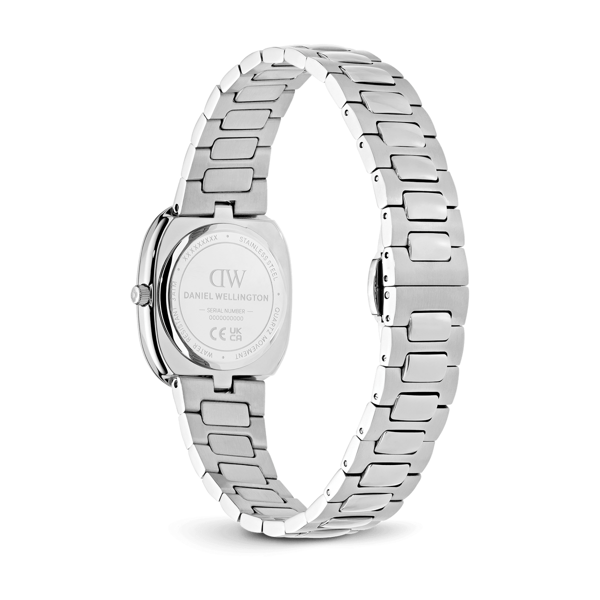 Daniel Wellington Cort H-Link Arctic Silver DW00100986 men's watch with blue sunray dial and silver link strap
