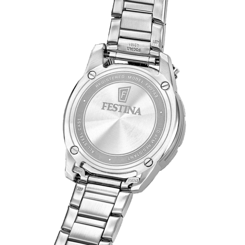 Festina Bullhead Green Dial Stainless Steel Bracelet Watch f20743/2