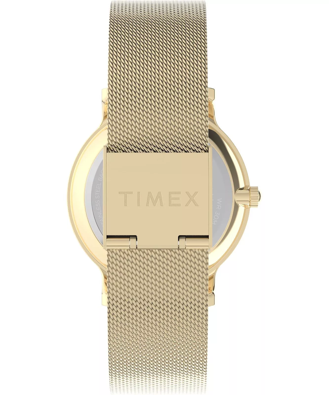Timex Transcend 34mm White Dial Gold Stainless Steel Silver Dial Watch TW2Y10300