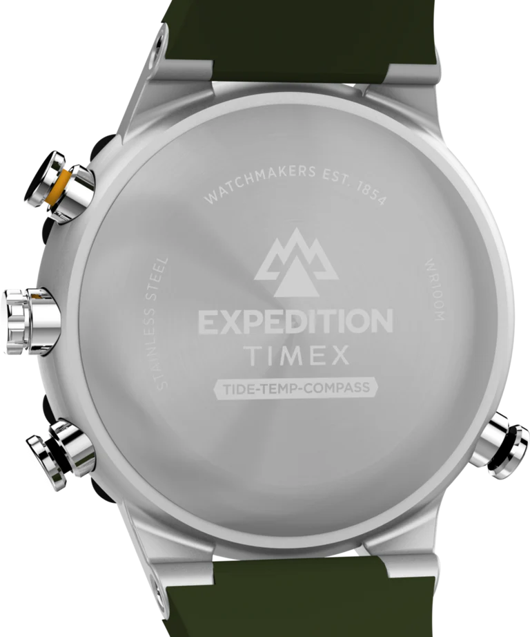 Timex Expedition North Tide Temp Compass Green Rubber Band Watch TW2Y14400