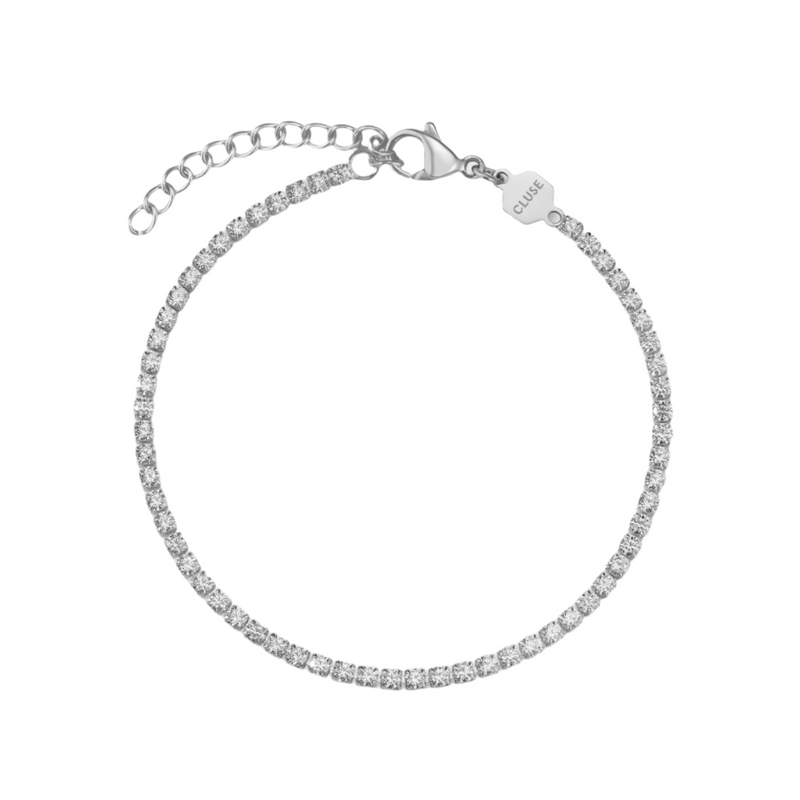 CLUSE Gracieuse Silver Link and Eleve Silver Tennis Bracelet Set CC11902