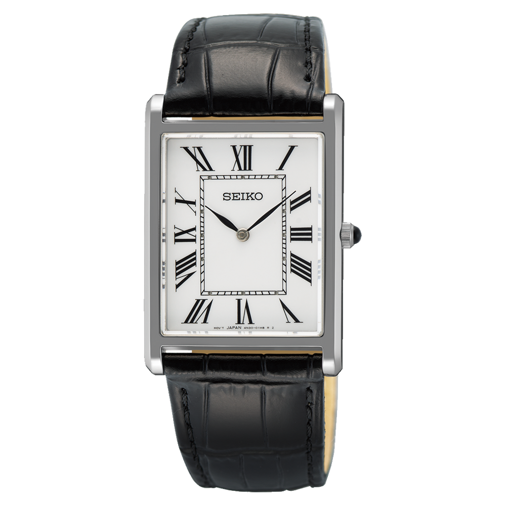 Seiko Conceptual Classic Square Case White Dial SWR103P