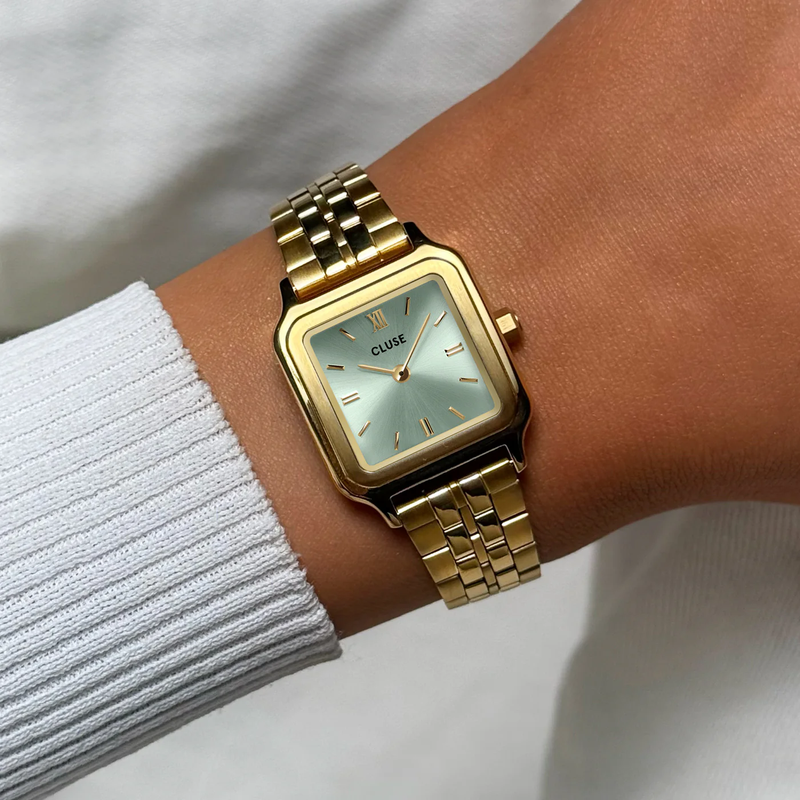 CLUSE Gracieuse Sage Green Dial Gold Stainless Steel Bracelet CW11818