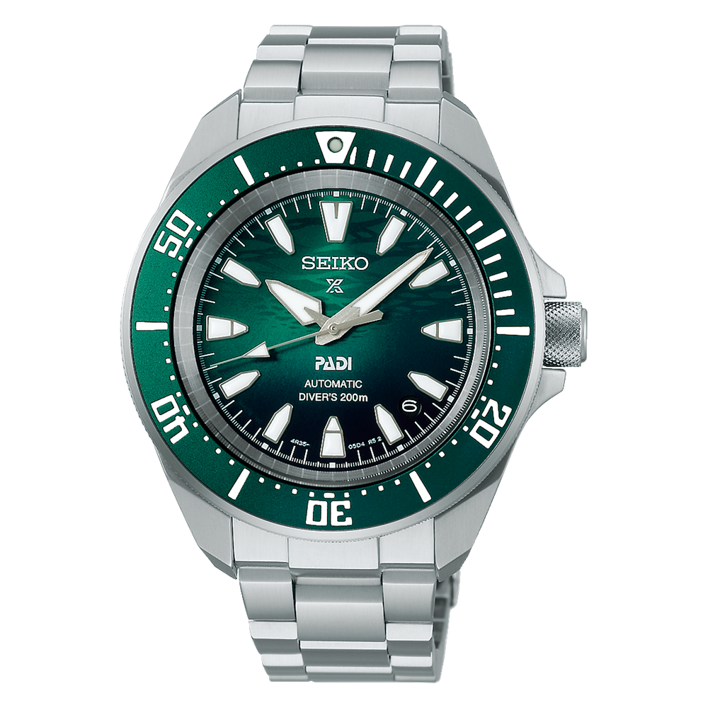 Seiko Prospex Diver Watch 200M Green Dial Stainless Steel Elegance SRPL53K