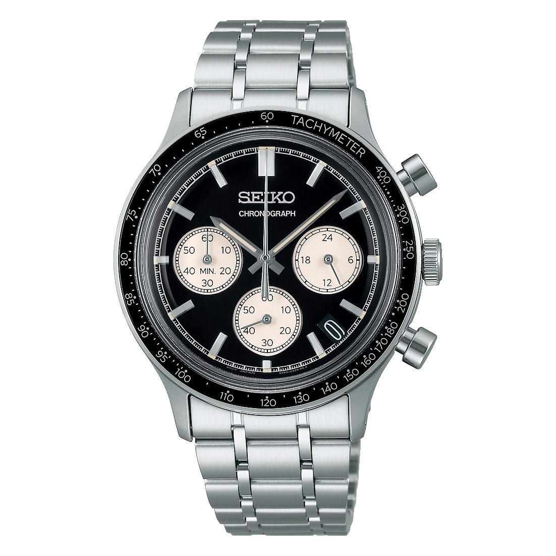 Seiko Chronograph Men's Black Dial Watch SSB479P