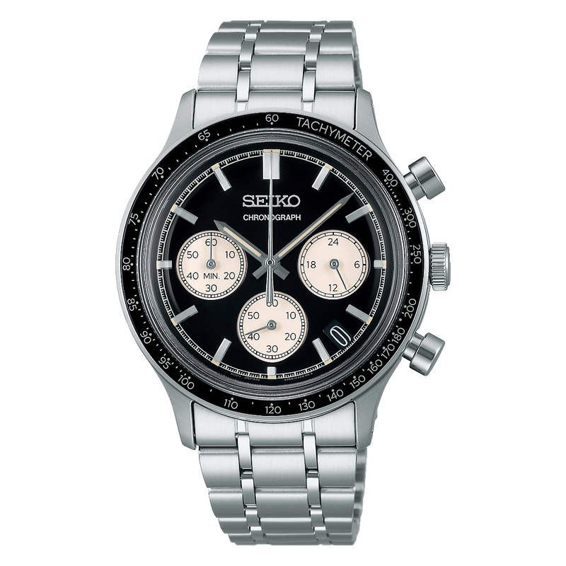 Seiko Chronograph Men's Black Dial Watch SSB479P