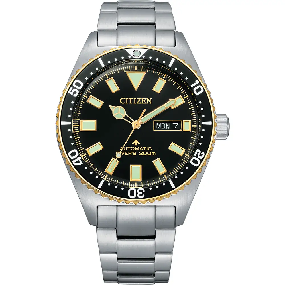 Citizen Promaster Automatic Stainless Steel Strap Black Dial Watch NY0125-83E