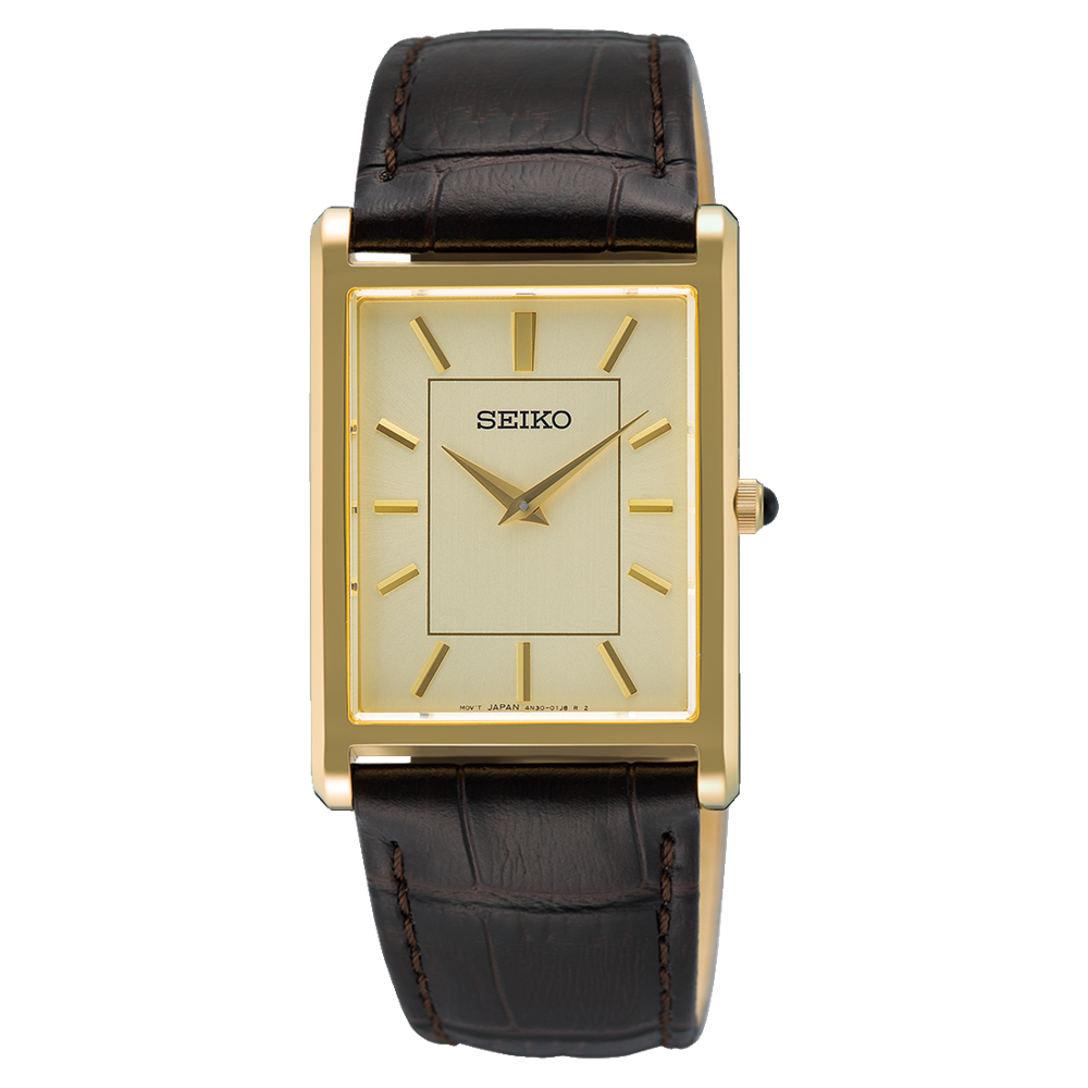 Seiko Conceptual Classic Square Case Champagne Dial SWR106P