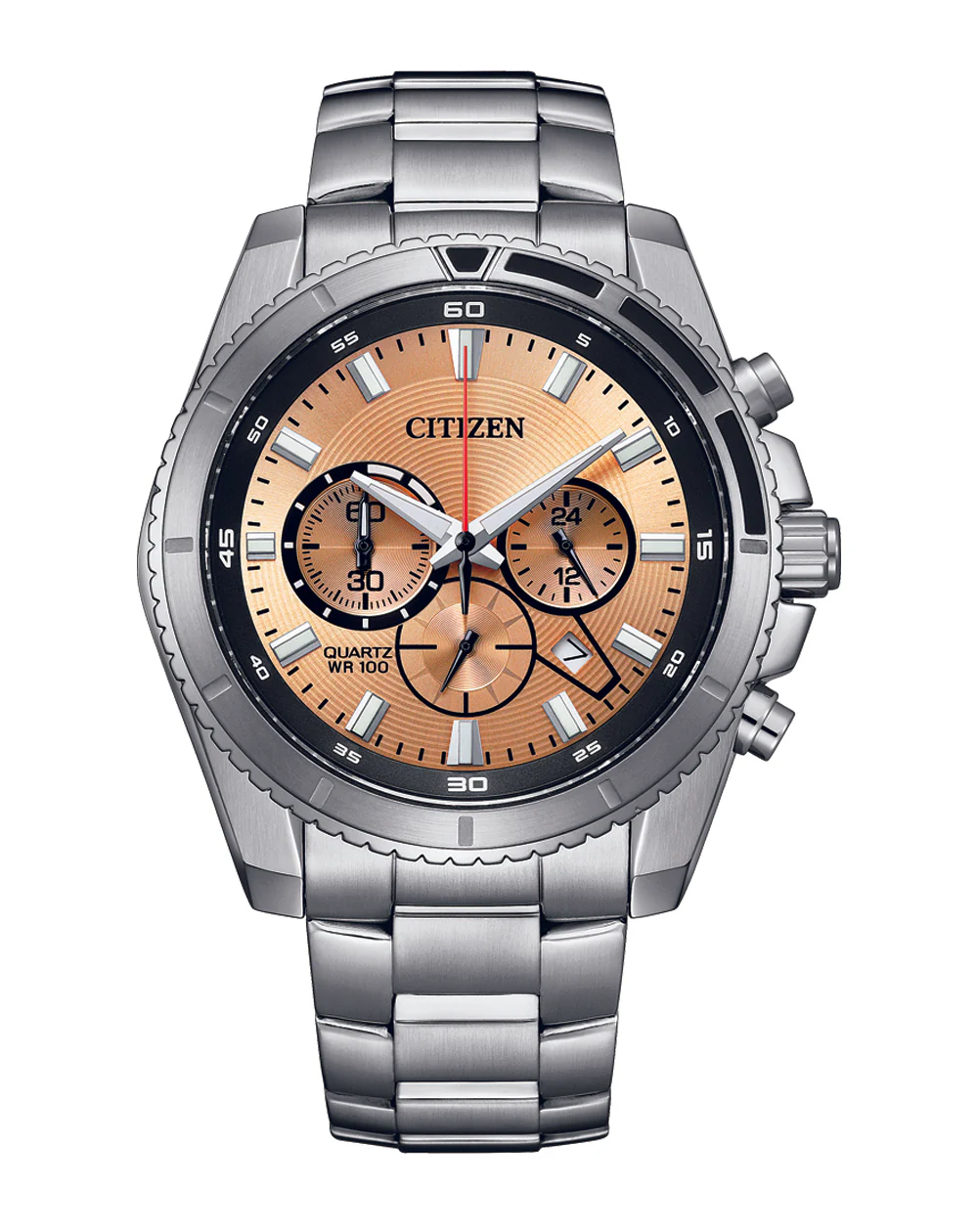 Citizen Quartz Sports Chronograph Brown Dial Men's Watch AN8200-50X