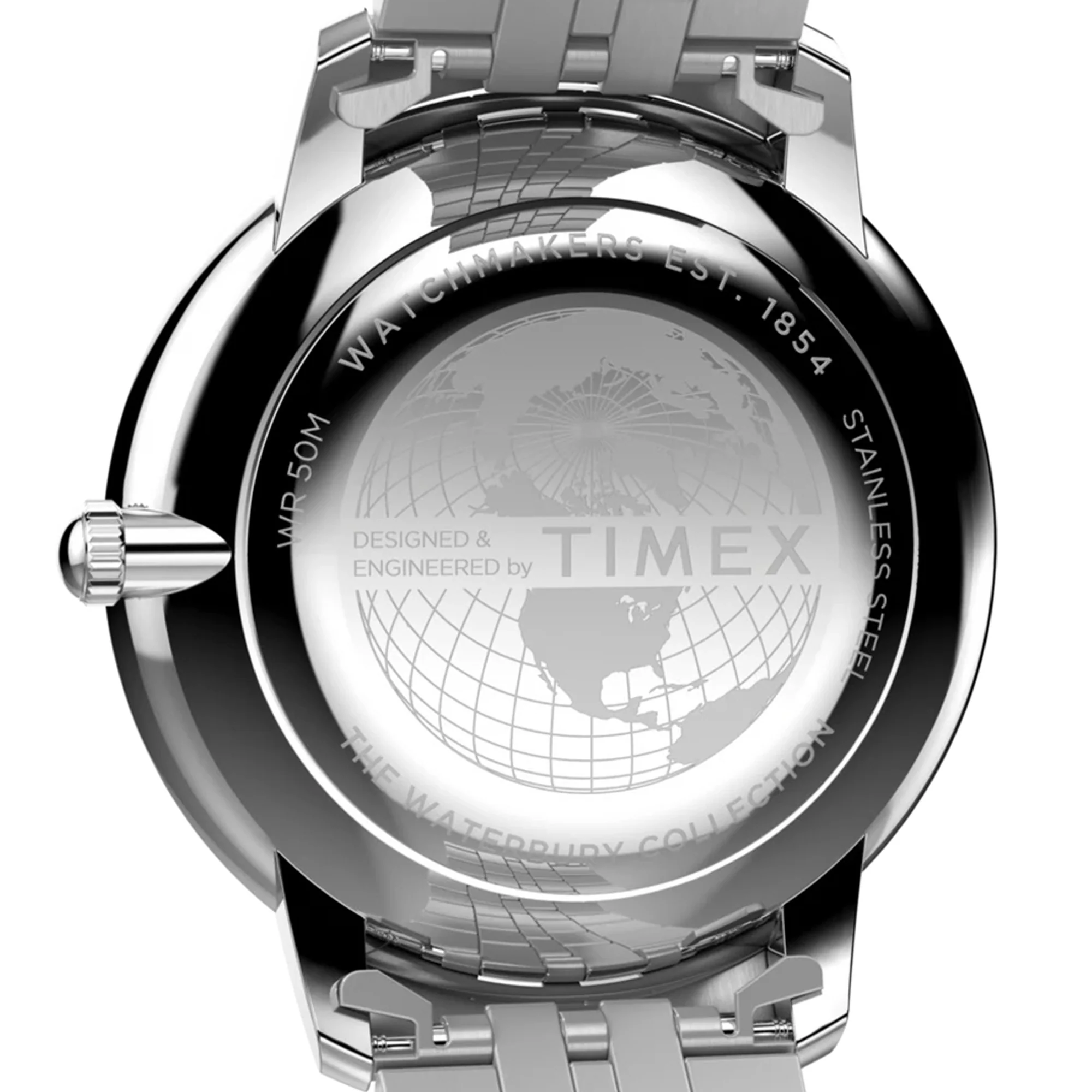 Timex Waterbury Metropolitan Sub-Second 39mm Stainless Steel Band Watch TW2Y23300