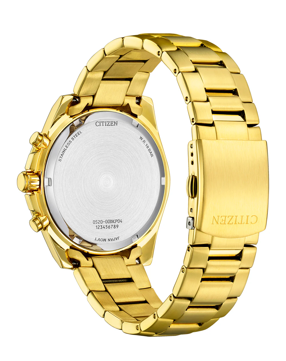 Citizen Quartz Sports Chronograph Gold White Dial Men's Watch AN8232-53A