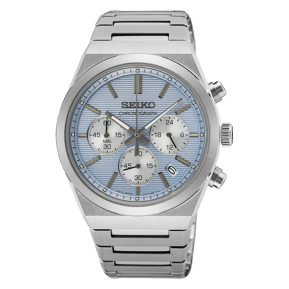 Seiko Conceptual Series Chronograph Baby Blue Dial Stainless Steel Watch SSB459P