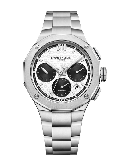 Baume & Mercier Stainless Steel "Panda" Chronograph Riviera 43mm M0A10827