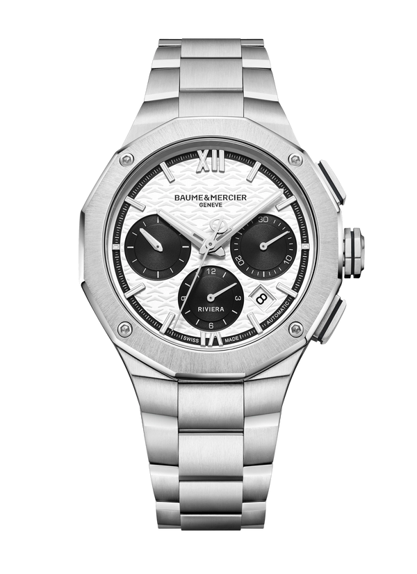 Baume & Mercier Stainless Steel "Panda" Chronograph Riviera 43mm M0A10827