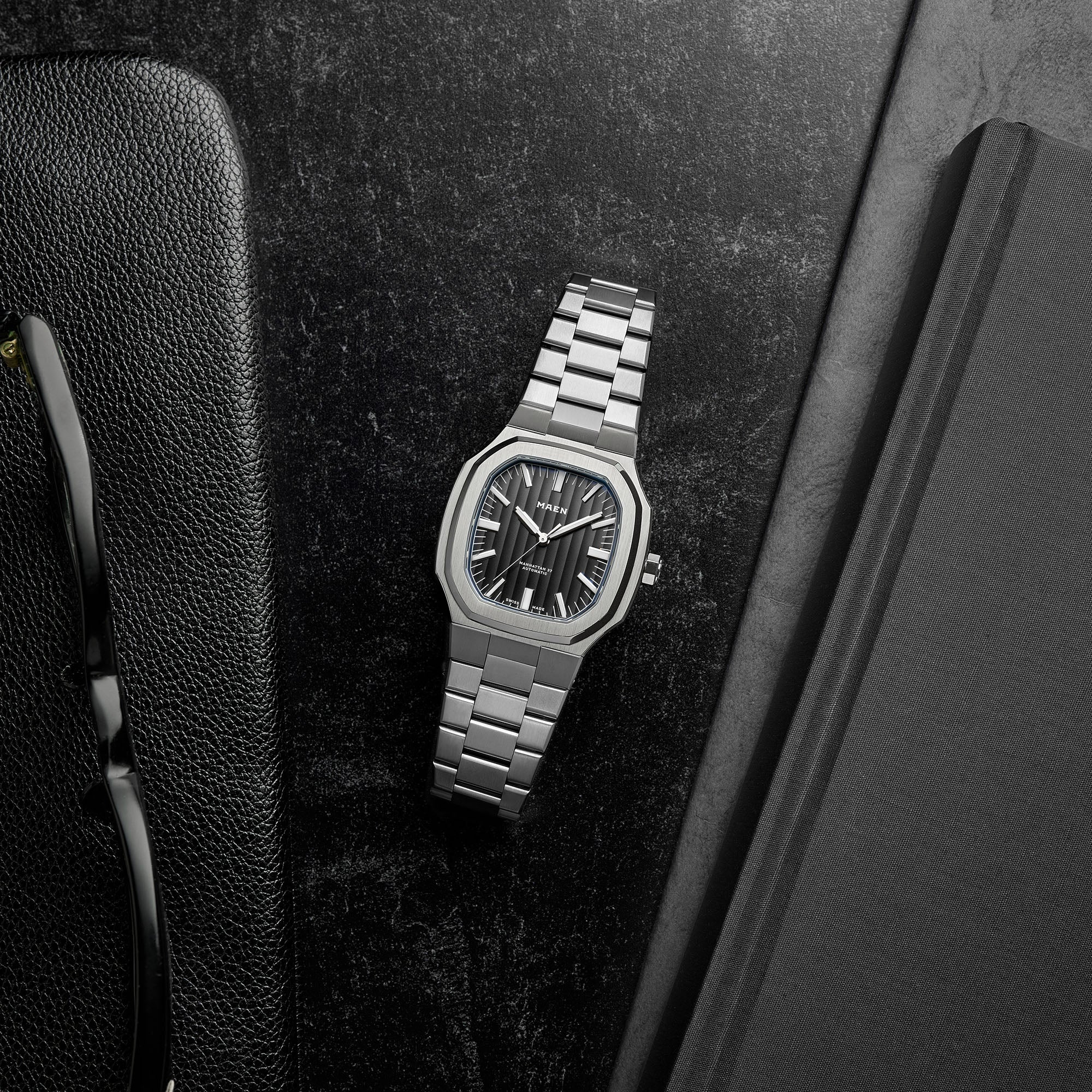 MAEN Manhattan 37 Black Dial No Date Display Automatic Watch M2.1.8