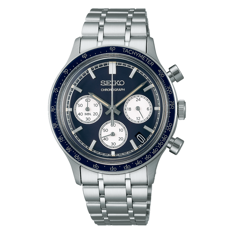 Seiko Chronograph Men's Blue Dial Watch SSB477P