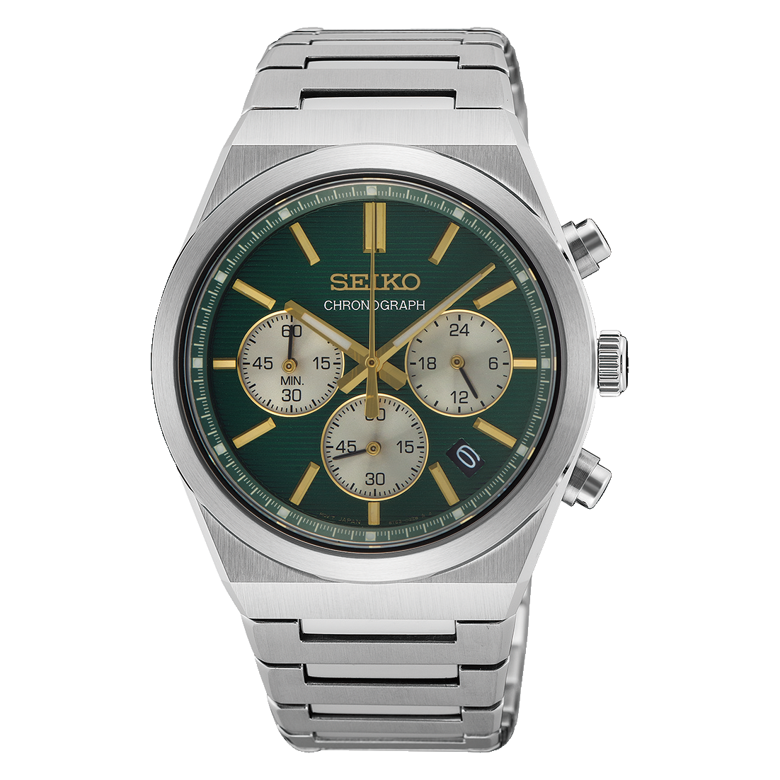 Seiko Conceptual Series Chronograph Green Dial Stainless Steel Watch SSB461P