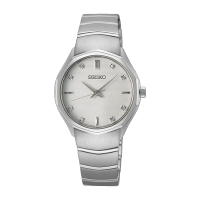 Seiko Silver Classic White Dial Watch SUR615P