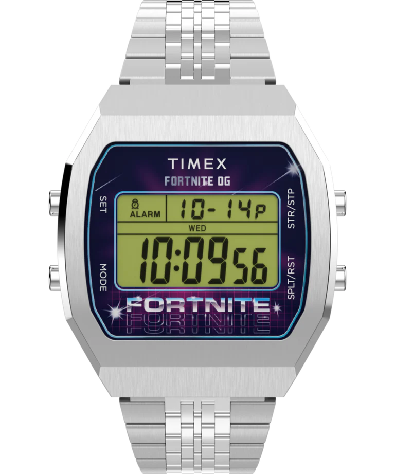 Timex x Fortnite Limited Edition T80 Silver Stainless Steel Watch TW2Y46100