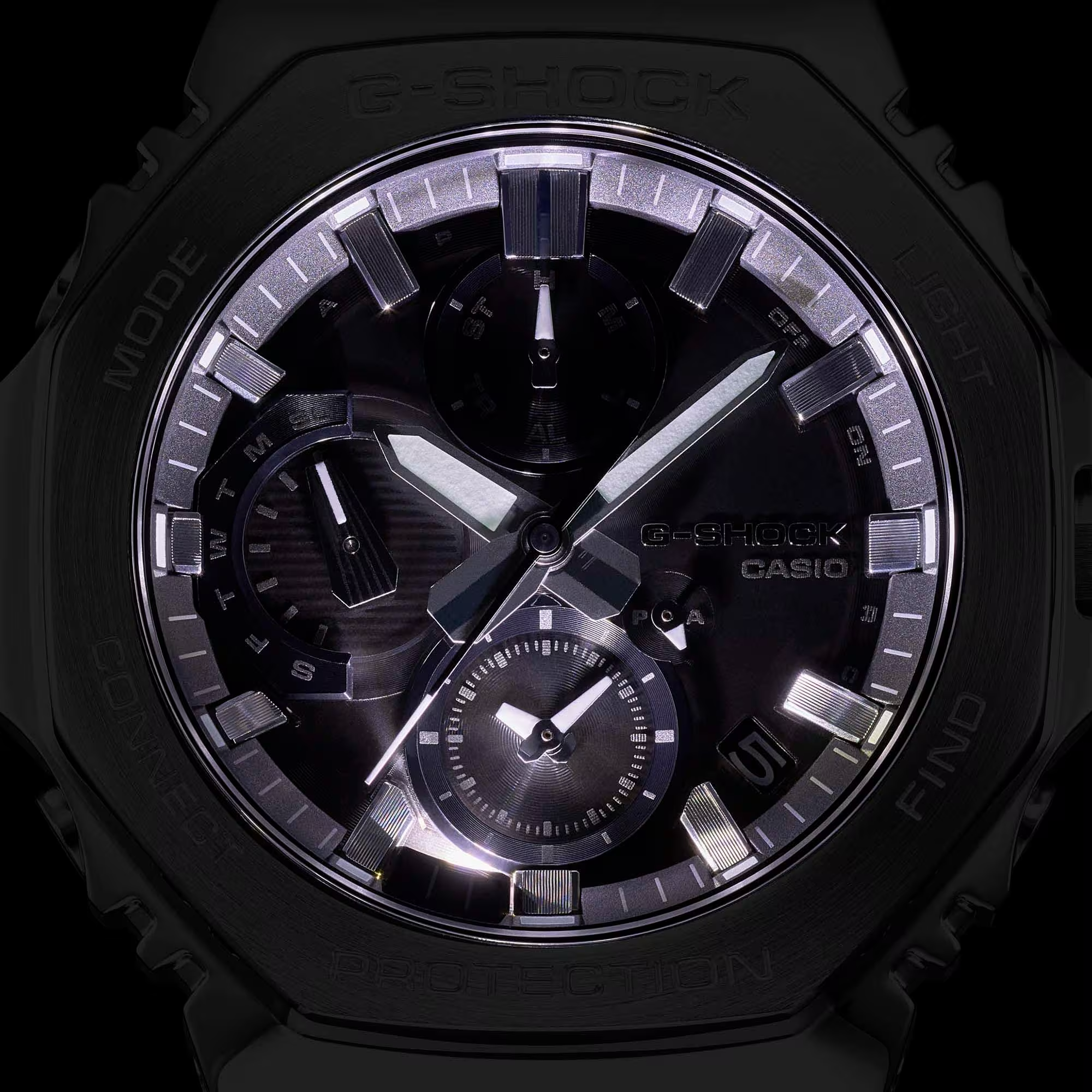G-Shock Full Metal Case Dial Black Resin Band Watch GMCB2100Y-1A