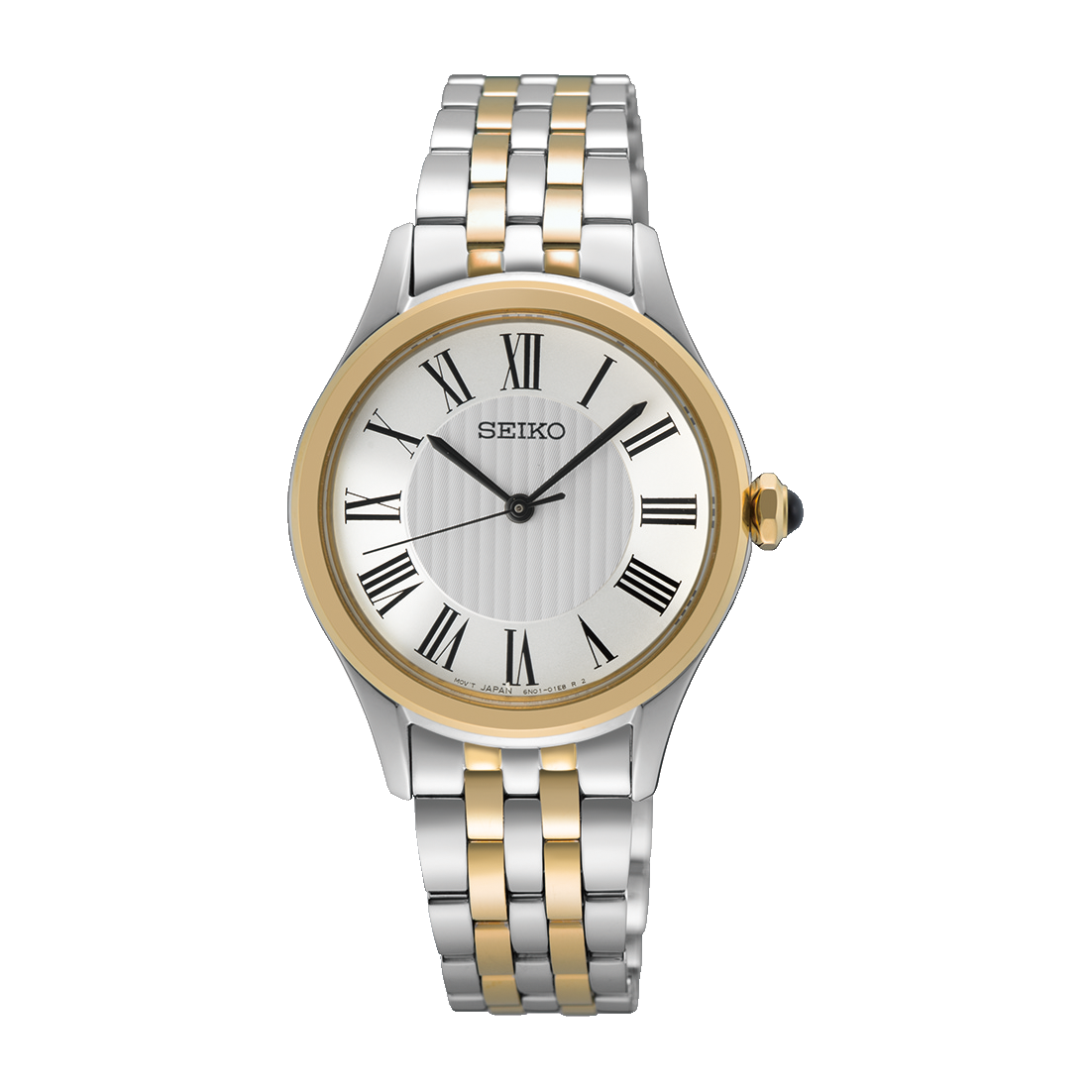 Seiko Conceptual Silver Gold Classic White Dial Watch SUR612P