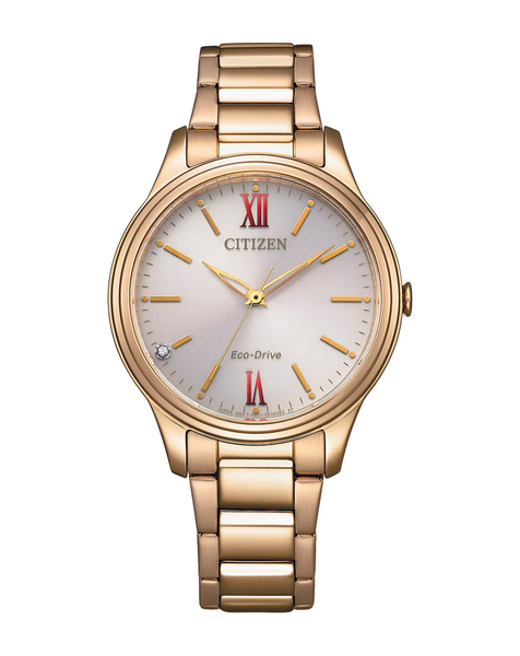 逆輸入★Citizen AR Eco-Drive Pink Gold Stainless Steel Watch POV - Ladies Eco-Drive Pink Gold Crystal Watch | CITIZEN