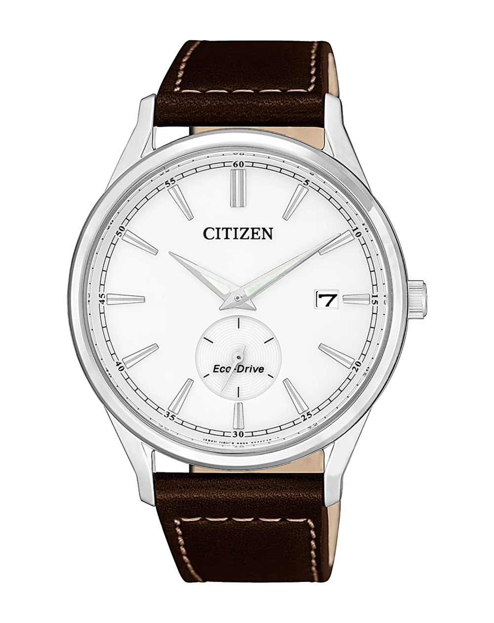 Citizen Eco-Drive Brown Leather Strap White Dial Watch BV1119-14A