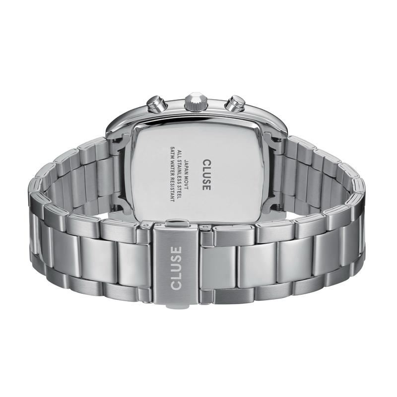 CLUSE Quartaut Chrono Yellow Dial Stainless Steel Band CW52004
