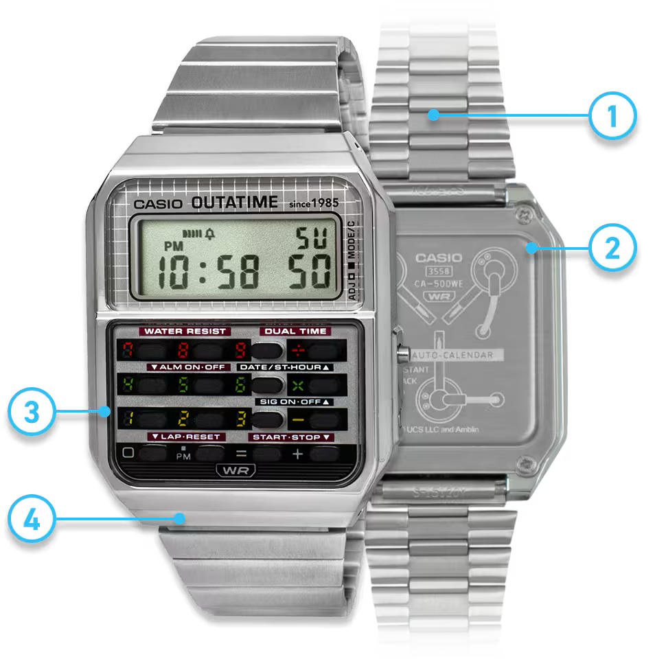 Casio x Back To The Future: The Ultimate Time Machine Limited Edition Watch CA500WEBF-1A