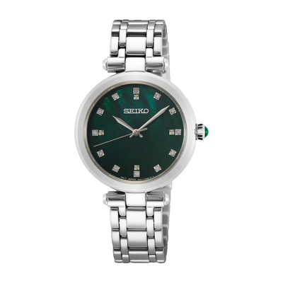 Seiko Ladies Green Dial Dress Watch SRZ535P
