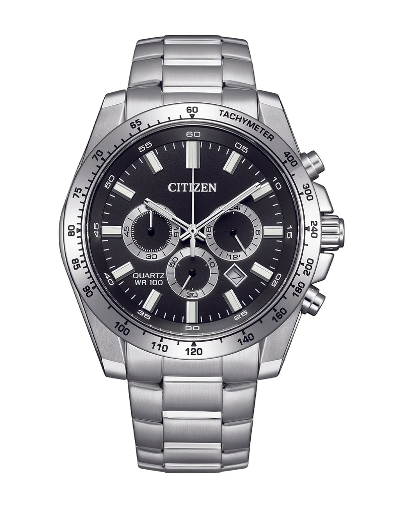 Citizen Quartz Sports Chronograph Black Dial Men's Watch AN8230-59E