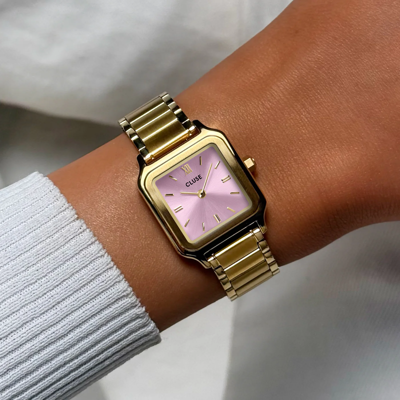 CLUSE Gracieuse Mauve Pink Dial Gold Stainless Steel Bracelet CW11819