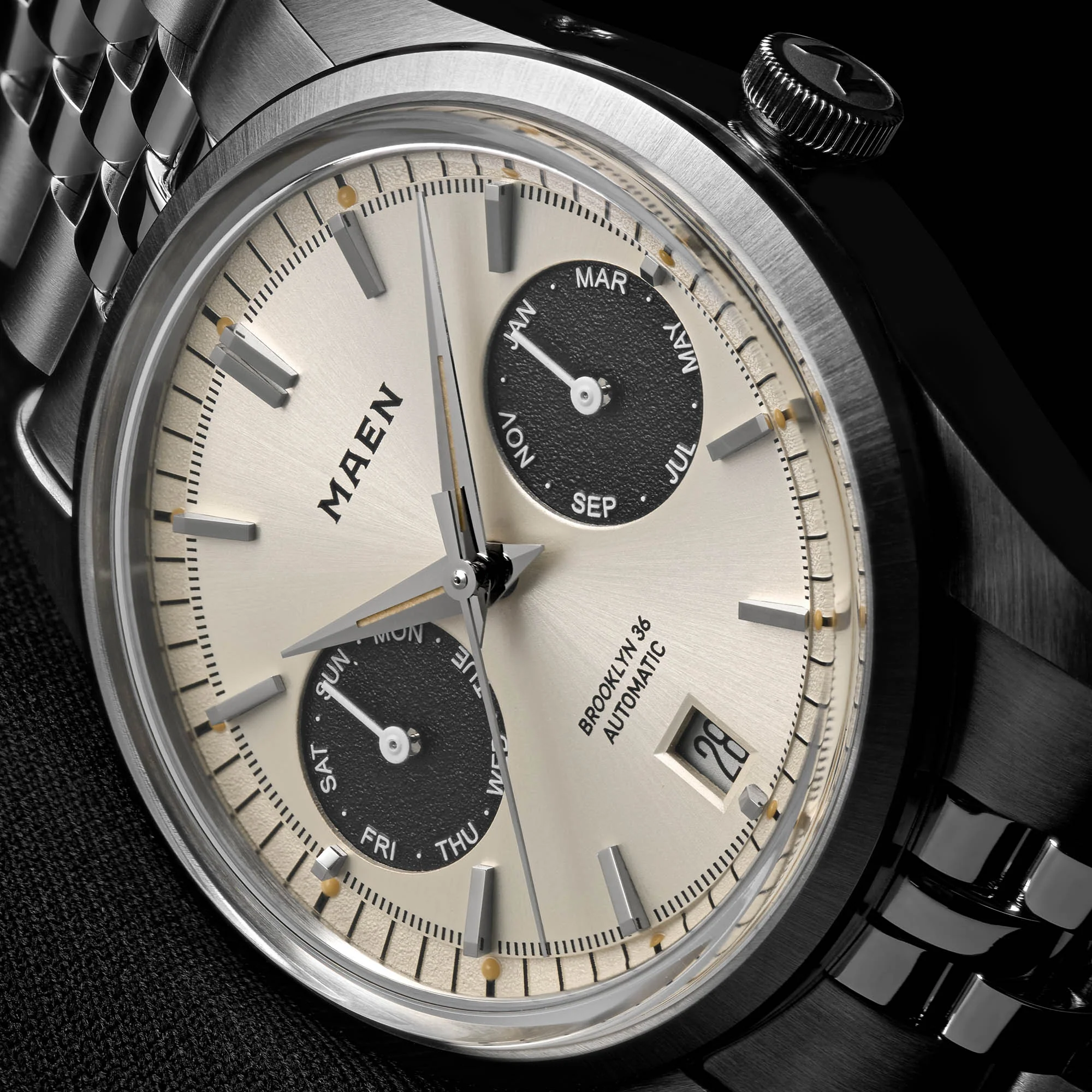 MAEN M5.1.2 Brooklyn 36 Triple Calendar Automatic Watch