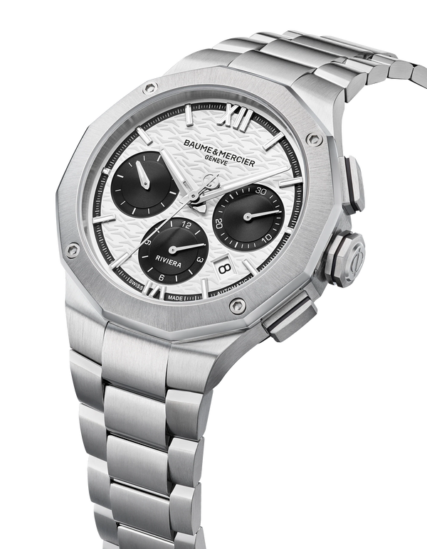 Baume & Mercier Stainless Steel "Panda" Chronograph Riviera 43mm M0A10827
