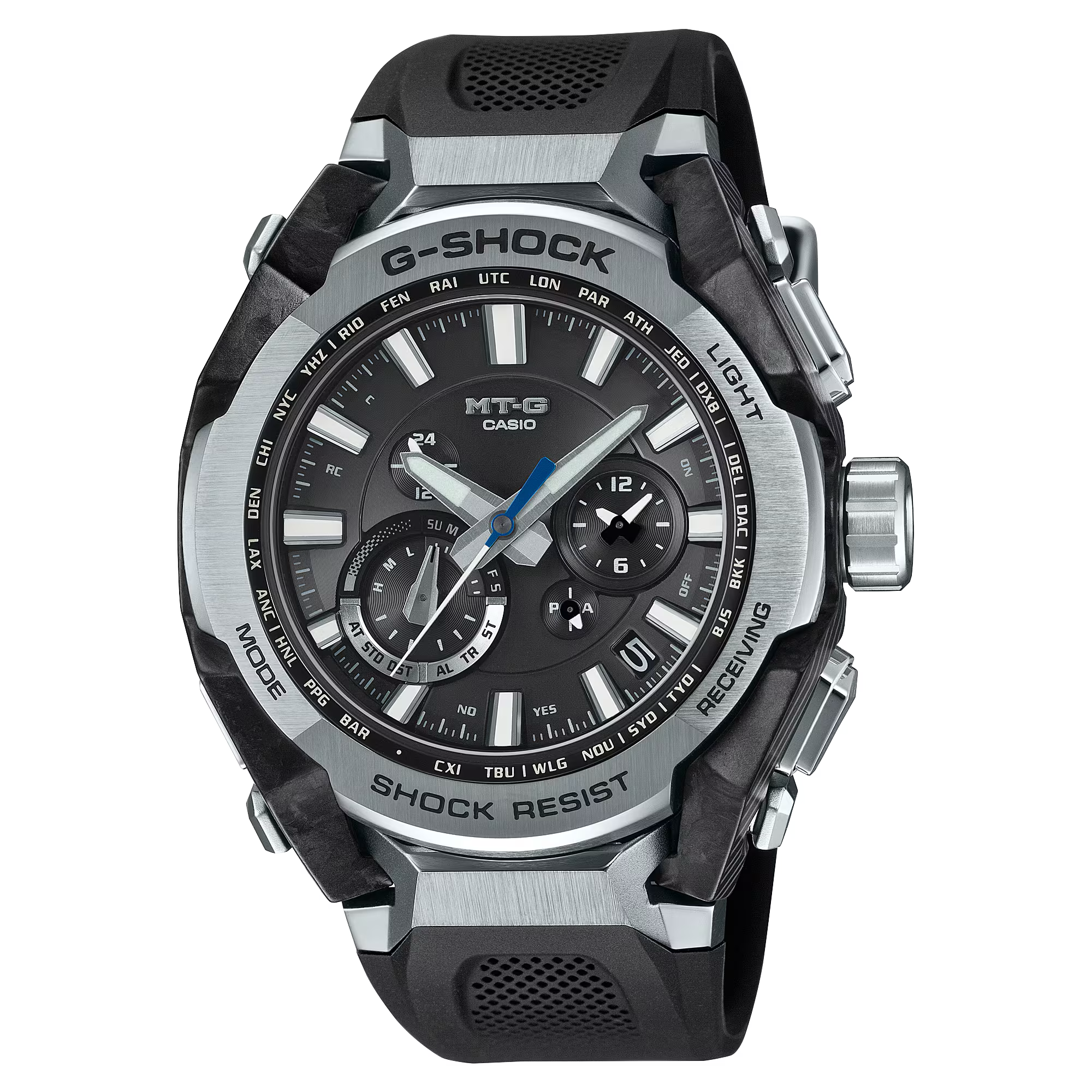G-Shock MTG Ana Carbon Black Dial and Rubber Band Hybrid Bluetooth® Connectivity MTGB4000-1A